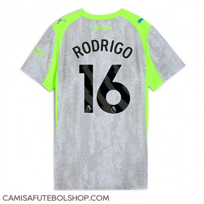 Camisa de time de futebol Manchester City Rodri Hernandez #16 Replicas 3º Equipamento Feminina 2025-26 Manga Curta Camisa de time de futebol Manchester City Rodri Hernandez #16 Replicas 3º Equipamento Feminina 2025-26 Manga Curta